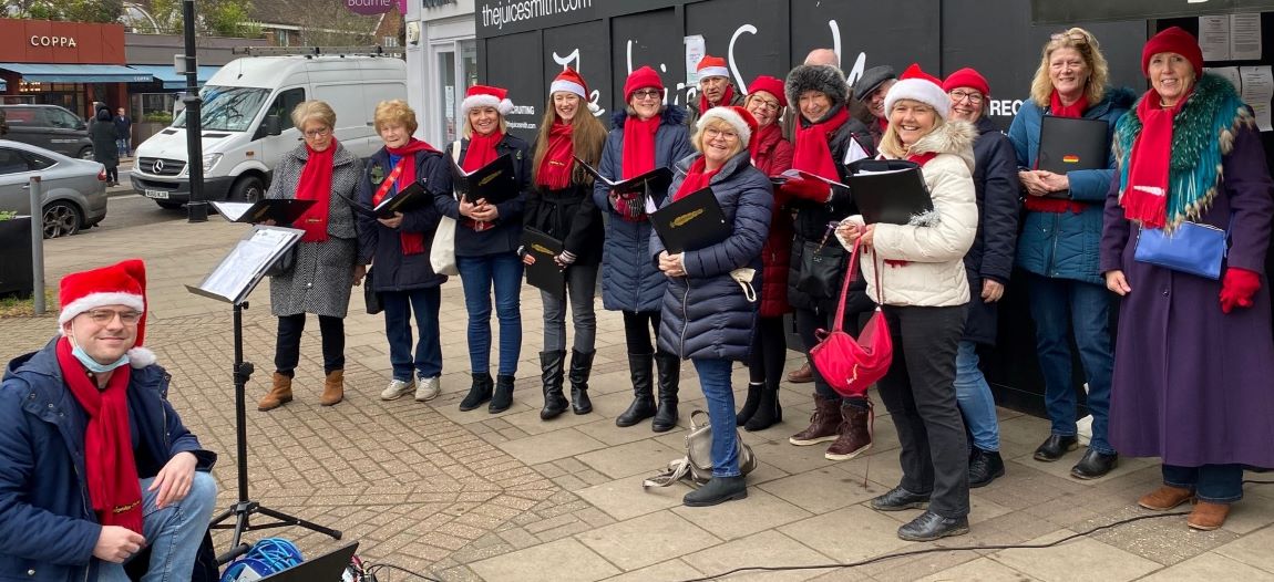 Festive singing in Cobham